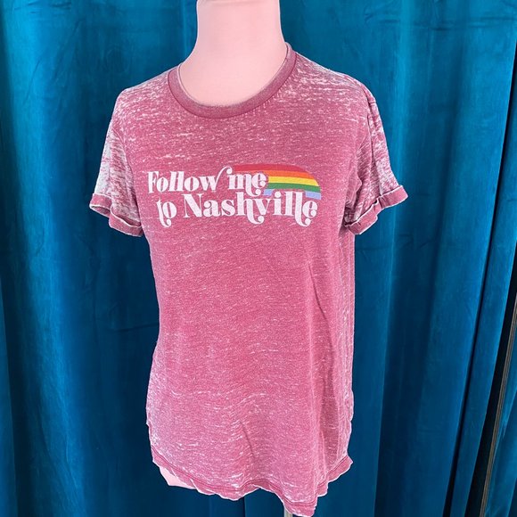 The Nash Collection Graphic Print Acid Wash T-Shirt - Picture 1 of 5